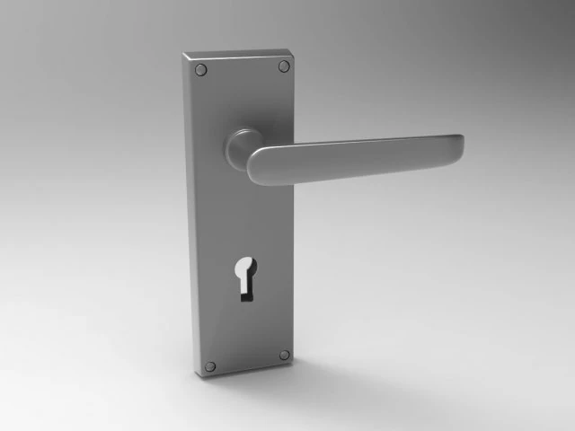 standard door handle 3D Model .c4d .max .obj .3ds .fbx .stl .blend
