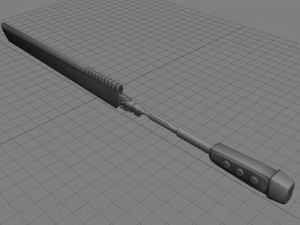 cyberpunk sword 3D Model