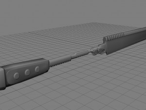 cyberpunk sword 3D Model