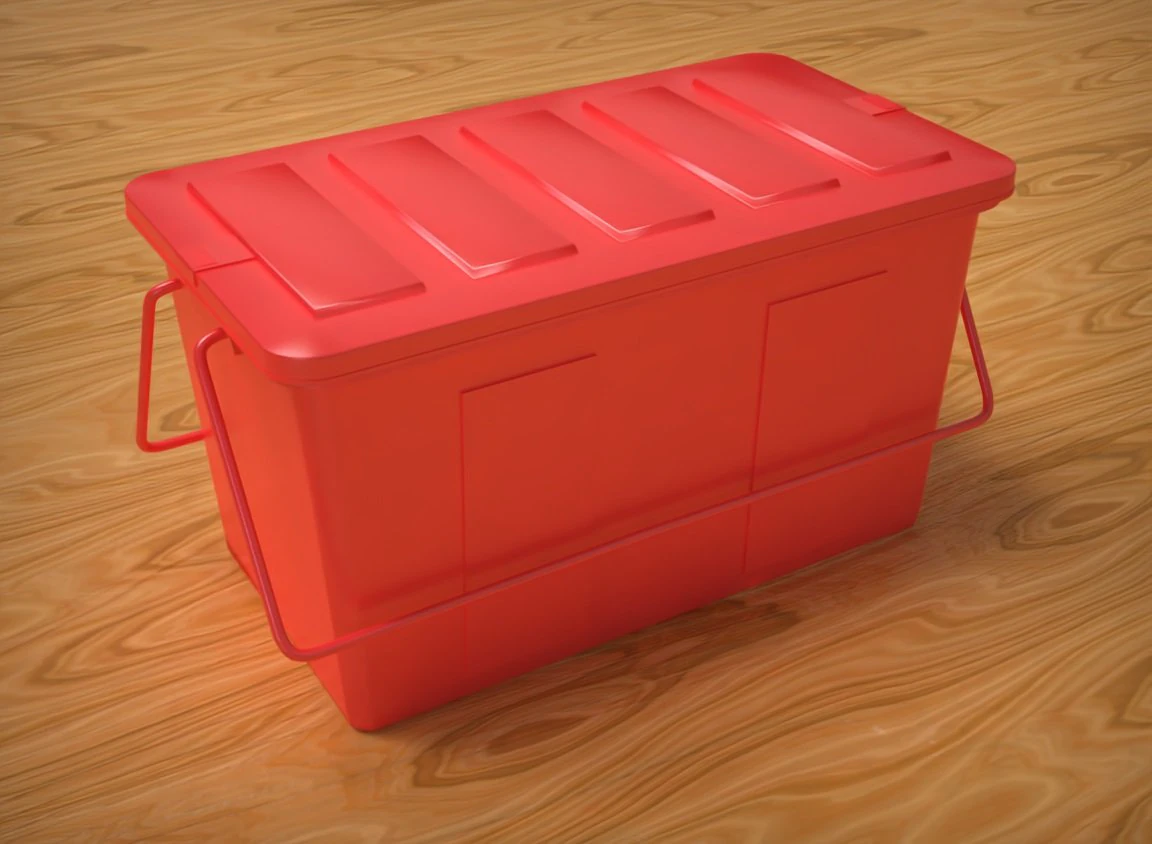 plastic box 3D Model .c4d .max .obj .3ds .fbx .stl .blend 