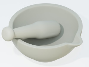 Pestle and Mortar 3D 모델