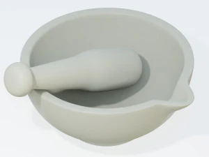 Pestle and Mortar 3D Model