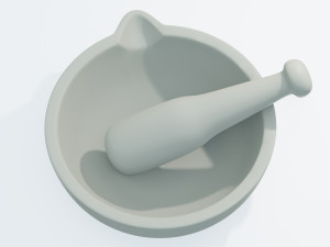 Pestle and Mortar 3D 모델