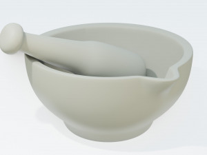 Pestle and Mortar 3D 모델
