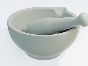 Pestle and Mortar 3D Model