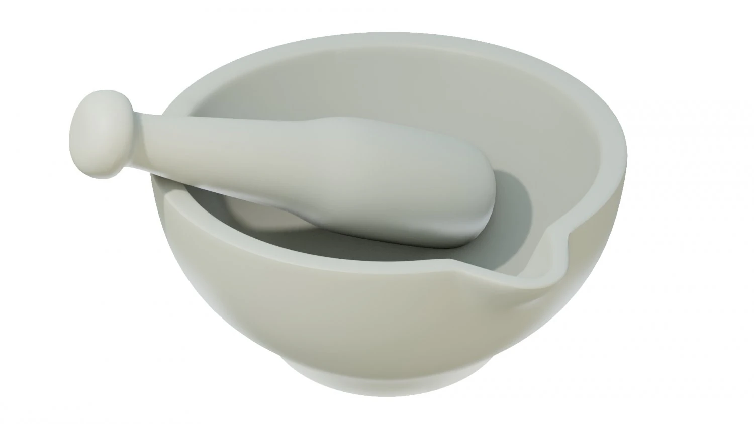 Pestle and Mortar 3D Model .c4d .max .obj .3ds .fbx .stl .blend 