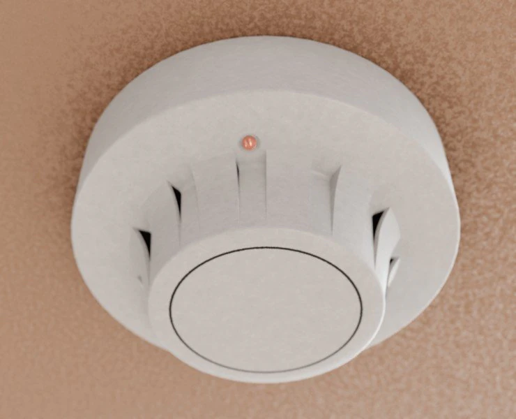 Smoke Alarm 3D Model .c4d .max .obj .3ds .fbx .stl .blend