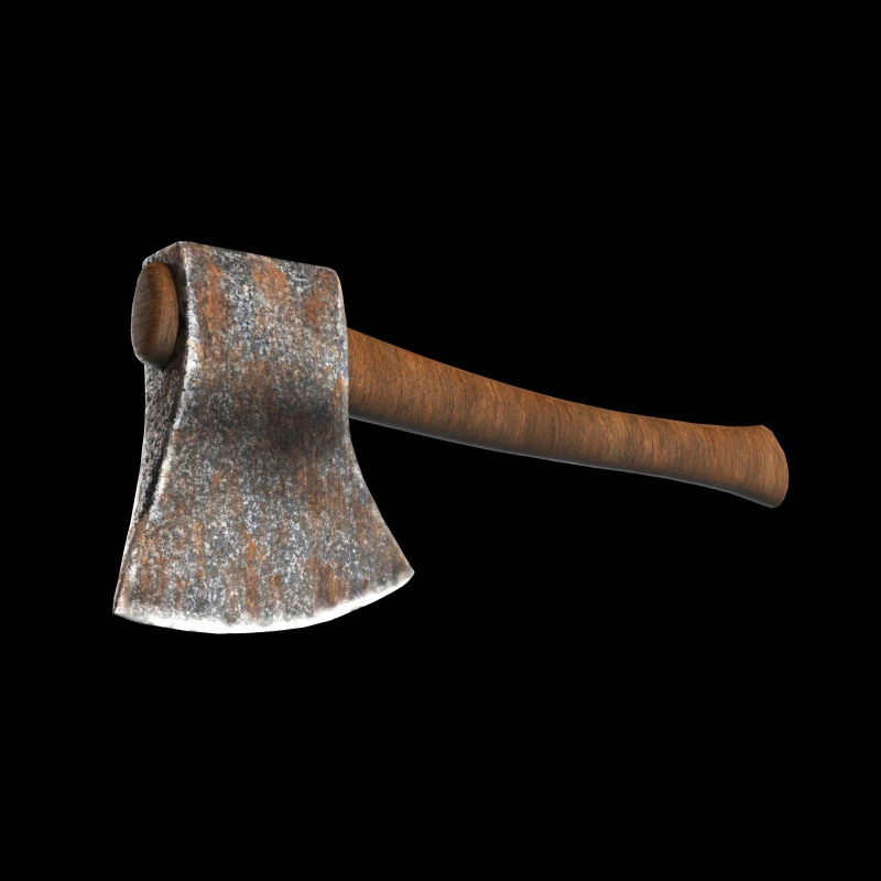 Rusty Axe 3D Model .c4d .max .obj .3ds .fbx .stl .blend 