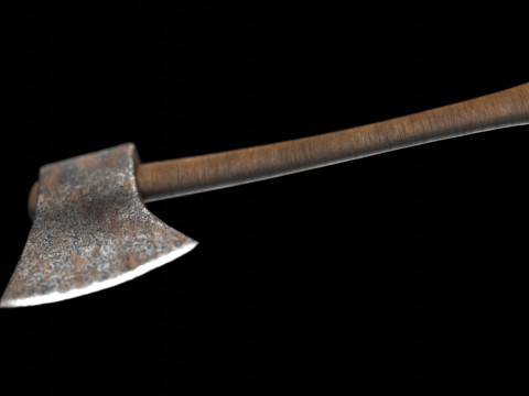 Rusty Axe Model 3D