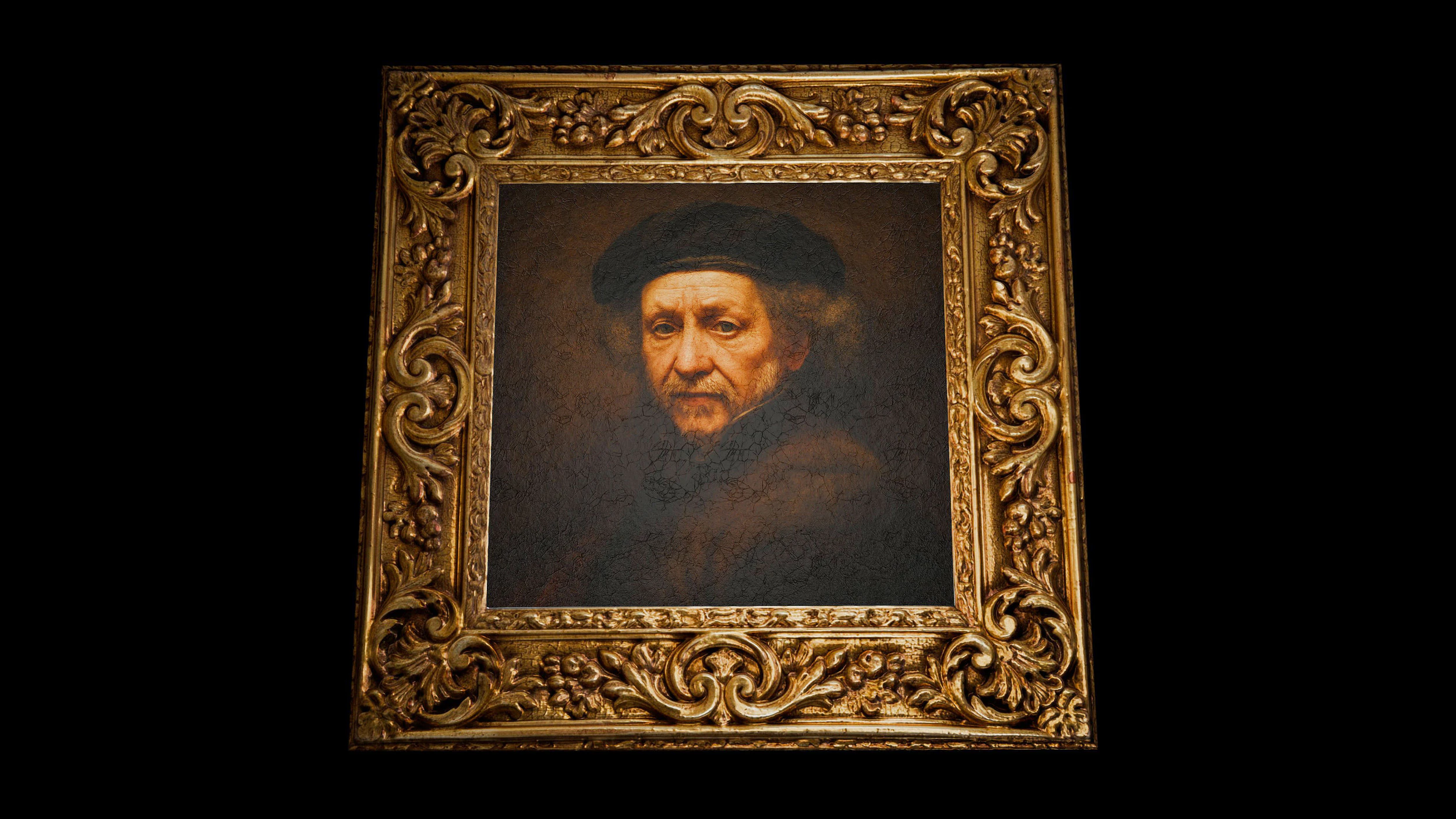 Old Oil Painting 3D Model .c4d .max .obj .3ds .fbx .stl .blend 