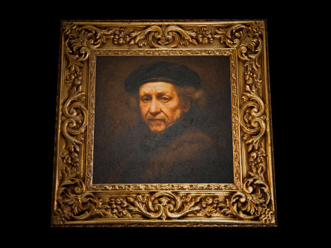 Oud olieverfschilderij 3D Model