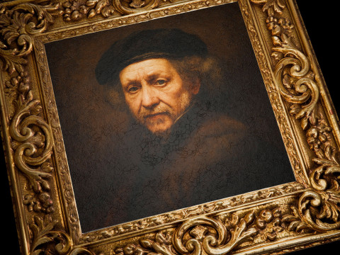 Pintura a óleo antiga Modelo 3D