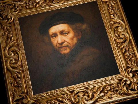 Old Oil Painting 3D Model
