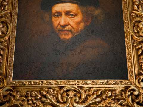 Pintura a óleo antiga Modelo 3D