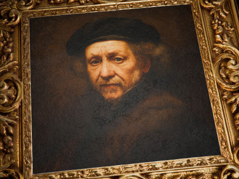 Pintura a óleo antiga Modelo 3D