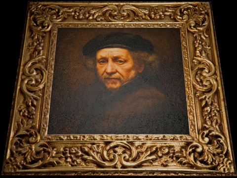 Pintura a óleo antiga Modelo 3D