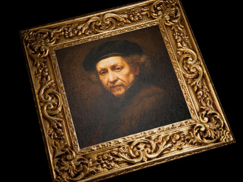 Pintura a óleo antiga Modelo 3D