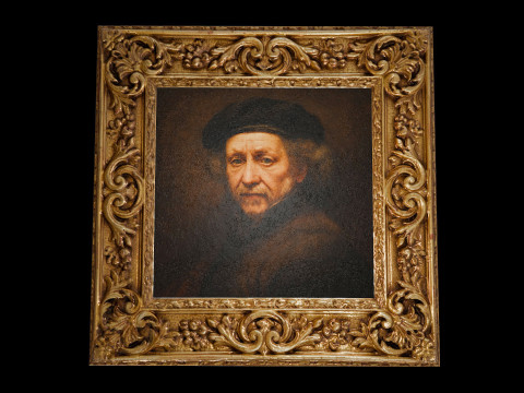 Pintura a óleo antiga Modelo 3D