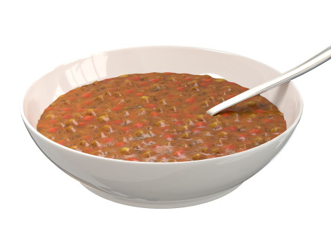 Semangkuk Sup Model 3D