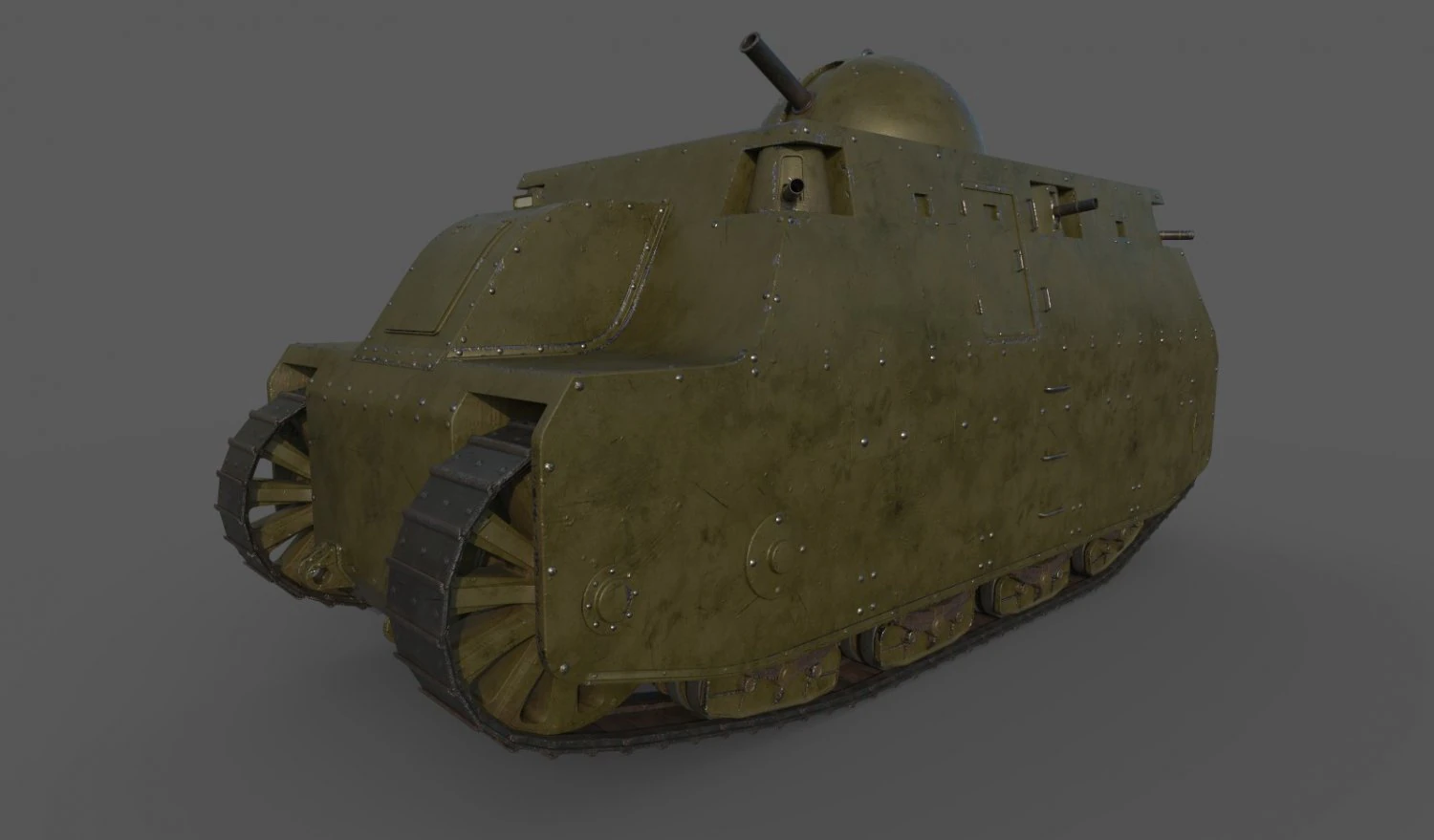 fiat 2000 3D Model .c4d .max .obj .3ds .fbx .stl .blend 