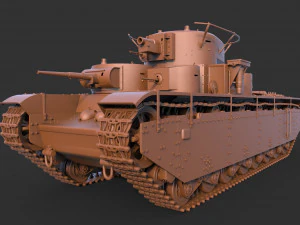 soviet heavy tank t-35 3D Model