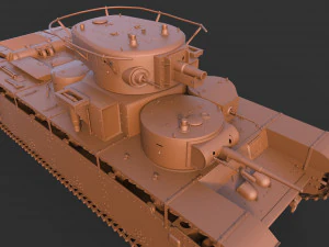 soviet heavy tank t-35 3D Model
