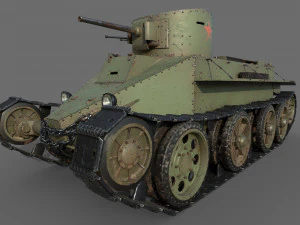 radziecki czołg bt-2 1933r Model 3D