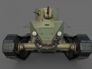 soviet tank bt-2 1933 3D Model
