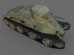 soviet tank bt-2 1933 3D Model