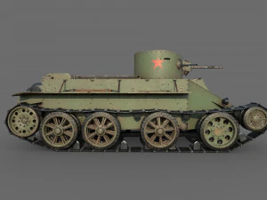 soviet tank bt-2 1933 3D Model