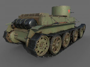 soviet tank bt-2 1933 3D Model