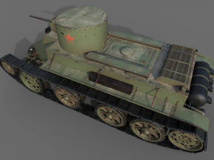 soviet tank bt-2 1933 3D Model