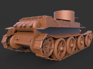 soviet tank bt-2 1933 3D Model