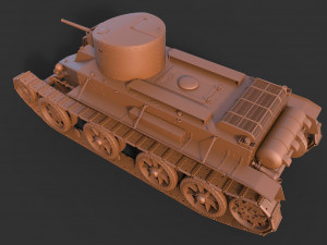 soviet tank bt-2 1933 3D मॉडल