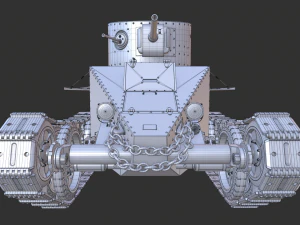 soviet tank bt-2 1933 3D Model