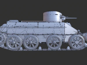 soviet tank bt-2 1933 3D Model