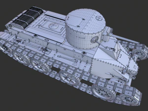 soviet tank bt-2 1933 3D Model