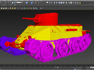 soviet tank bt-2 1933 3D Model