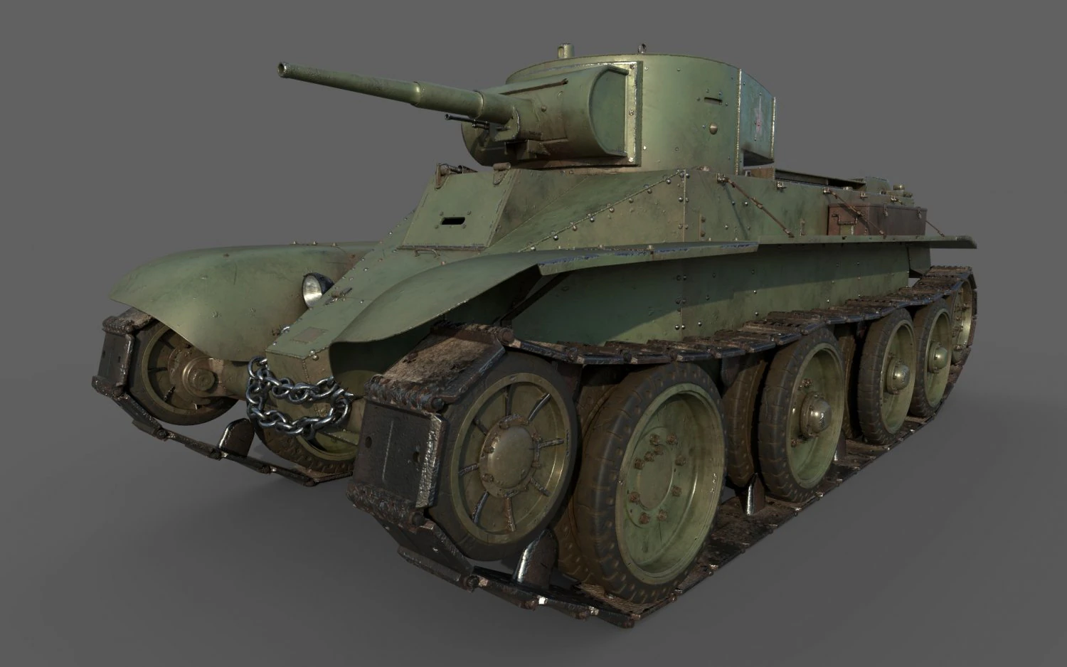 soviet tank bt-5 3D Model .c4d .max .obj .3ds .fbx .stl .blend 