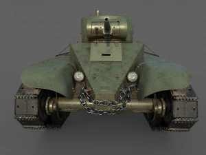 soviet tank bt-5 3D Model
