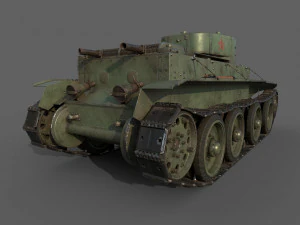 soviet tank bt-5 3D Model