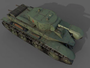 soviet tank bt-5 3D Model