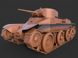 soviet tank bt-5 3D Model