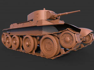 soviet tank bt-5 3D Model