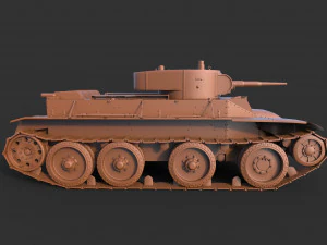 soviet tank bt-5 3D Model