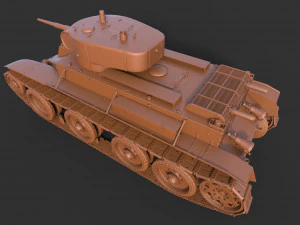 soviet tank bt-5 3D Model