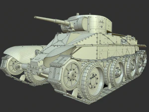 soviet tank bt-5 3D Model