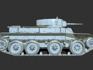 soviet tank bt-5 3D Model
