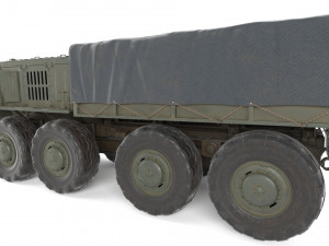 soviet truck maz 535 3D 模型