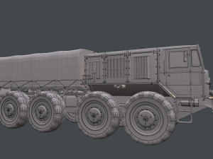 soviet truck maz 535 3D 模型